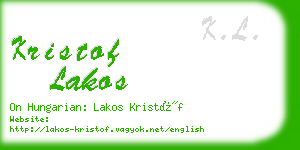 kristof lakos business card